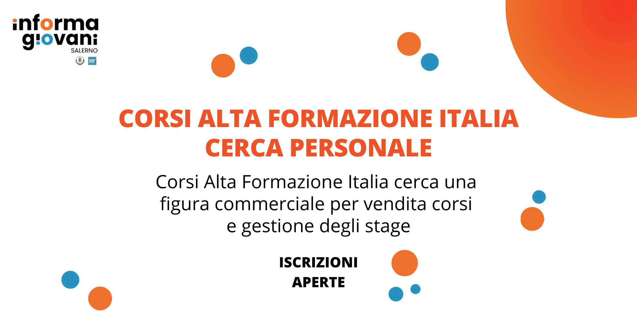 CORSI ALTA FORMAZIONE ITALIA CERCA PERSONALE